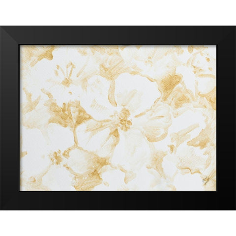 Golden Garden Black Modern Wood Framed Art Print by Loreth, Lanie