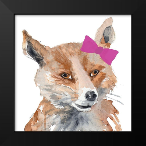Foxy Lady Square Black Modern Wood Framed Art Print by Loreth, Lanie
