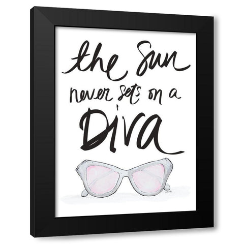Sun Never Sets Black Modern Wood Framed Art Print with Double Matting by Ritter, Gina