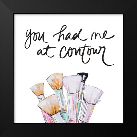 You Had Me At Contour Black Modern Wood Framed Art Print by Ritter, Gina