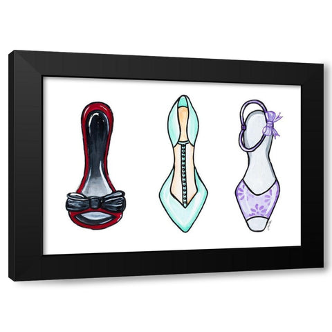 If The Shoe Fits I Black Modern Wood Framed Art Print by Ritter, Gina