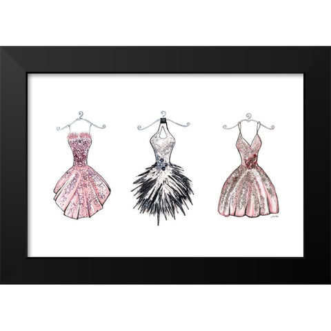 Sparkling Dress Trio Black Modern Wood Framed Art Print by Ritter, Gina