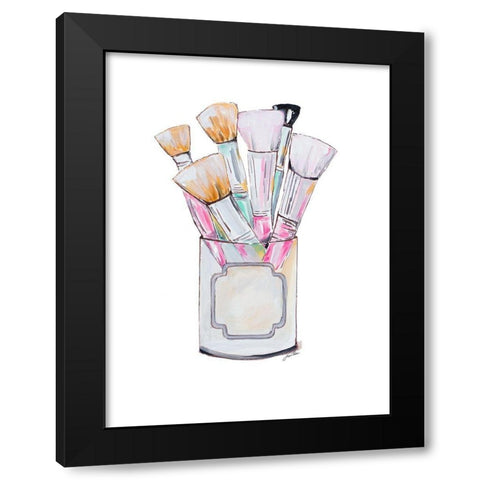 The Brush Bunch Black Modern Wood Framed Art Print by Ritter, Gina