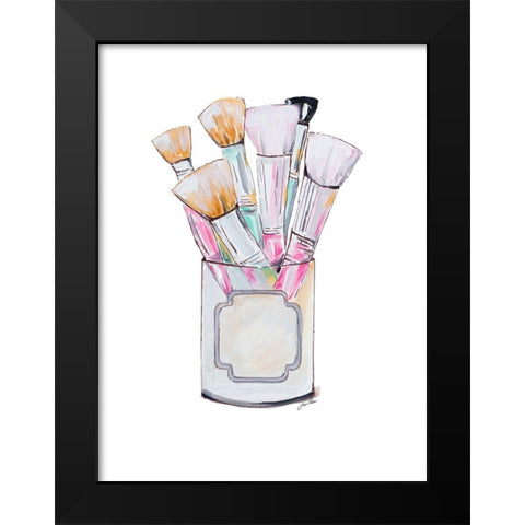The Brush Bunch Black Modern Wood Framed Art Print by Ritter, Gina