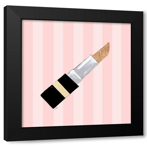 Lipstick Black Modern Wood Framed Art Print by Ritter, Gina