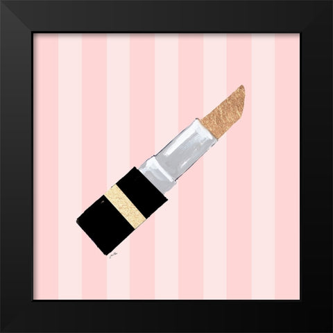 Lipstick Black Modern Wood Framed Art Print by Ritter, Gina