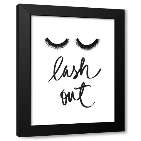 Lash Out Black Modern Wood Framed Art Print by Ritter, Gina