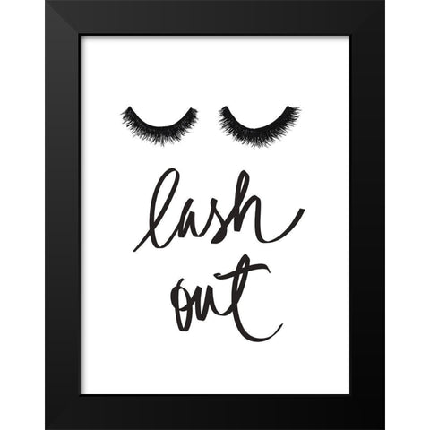 Lash Out Black Modern Wood Framed Art Print by Ritter, Gina