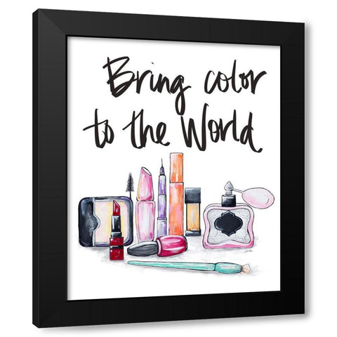 Bring Color to the World Black Modern Wood Framed Art Print with Double Matting by Ritter, Gina
