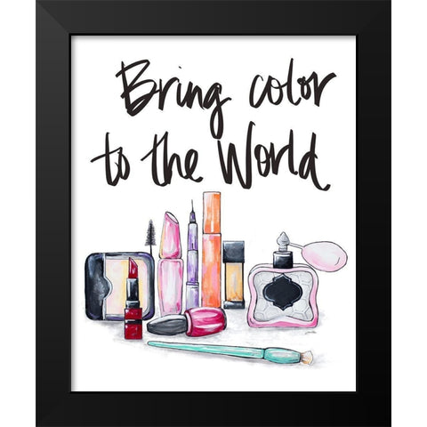 Bring Color to the World Black Modern Wood Framed Art Print by Ritter, Gina