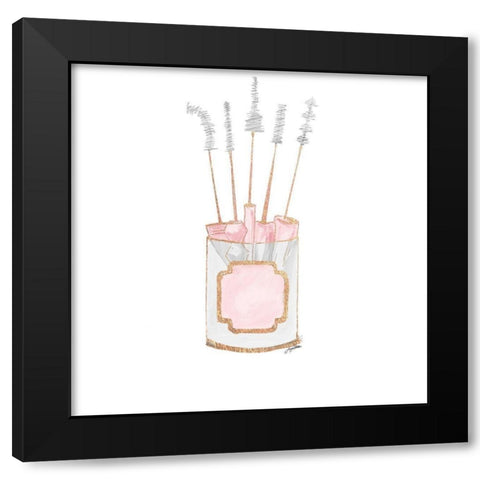 Makeup Brushes II Black Modern Wood Framed Art Print by Ritter, Gina
