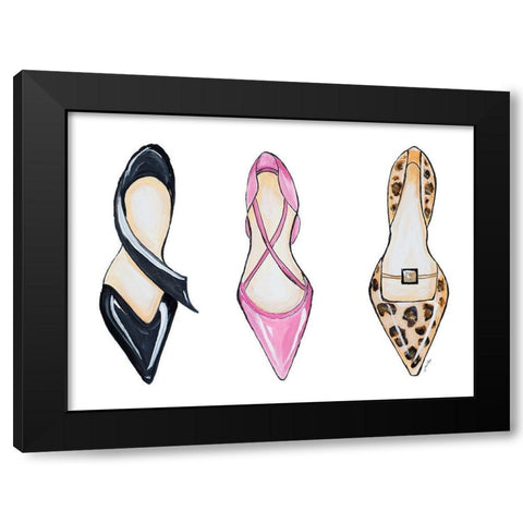 If The Shoe Fits II Black Modern Wood Framed Art Print by Ritter, Gina