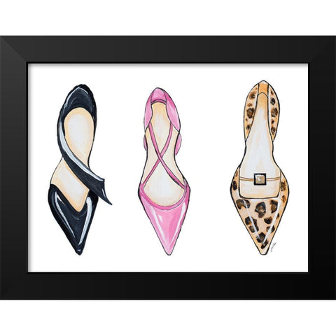 If The Shoe Fits II Black Modern Wood Framed Art Print by Ritter, Gina