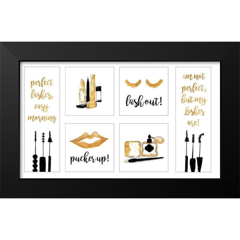 Makeup Quotes II Black Modern Wood Framed Art Print by Ritter, Gina