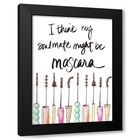 Mascara Soulmate Black Modern Wood Framed Art Print with Double Matting by Ritter, Gina