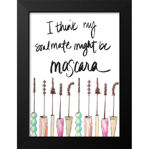 Mascara Soulmate Black Modern Wood Framed Art Print by Ritter, Gina
