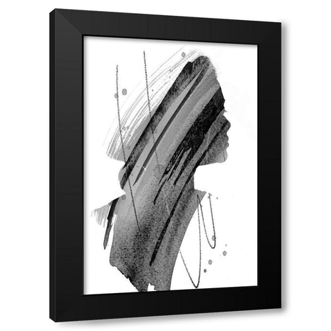 Dark Muted Black Modern Wood Framed Art Print by Pinto, Patricia