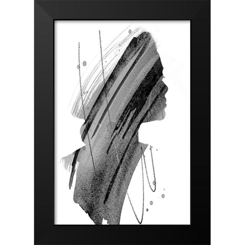 Dark Muted Black Modern Wood Framed Art Print by Pinto, Patricia