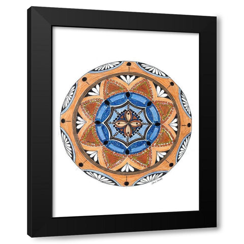 Rustic Mandala Black Modern Wood Framed Art Print with Double Matting by Loreth, Lanie