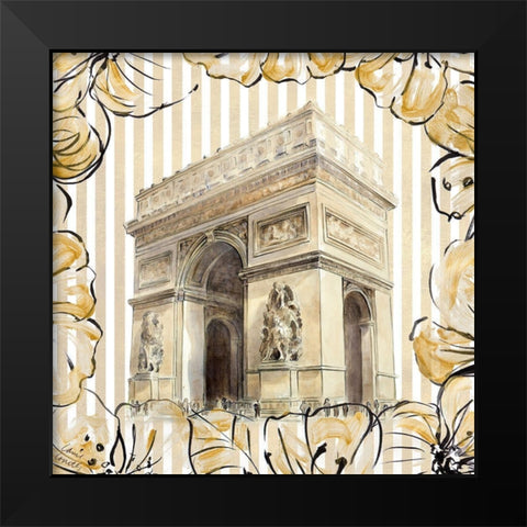 Golden Paris II Black Modern Wood Framed Art Print by Loreth, Lanie