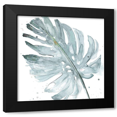 Palma Azul Square II Black Modern Wood Framed Art Print by Pinto, Patricia
