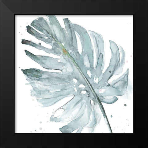 Palma Azul Square II Black Modern Wood Framed Art Print by Pinto, Patricia