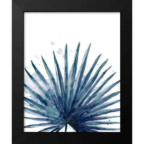 Teal Palm Frond II Black Modern Wood Framed Art Print by Pinto, Patricia