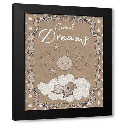 Sweet Lullaby II Black Modern Wood Framed Art Print with Double Matting by Metz, Andi