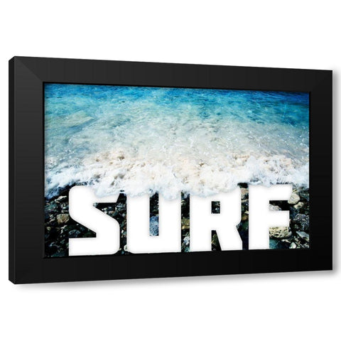 Surfs Up Black Modern Wood Framed Art Print with Double Matting by Mansfield, Kathy