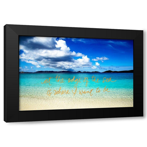 At the Edge of the Sea Black Modern Wood Framed Art Print by Mansfield, Kathy