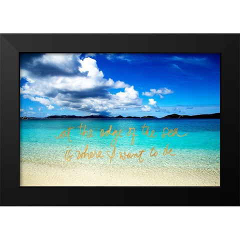 At the Edge of the Sea Black Modern Wood Framed Art Print by Mansfield, Kathy