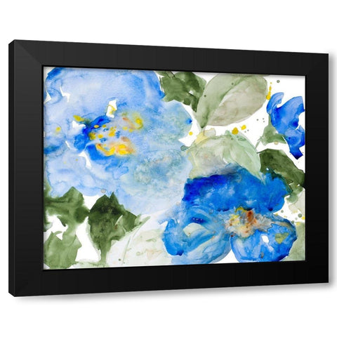 Flowers in the Rain I Black Modern Wood Framed Art Print by Loreth, Lanie