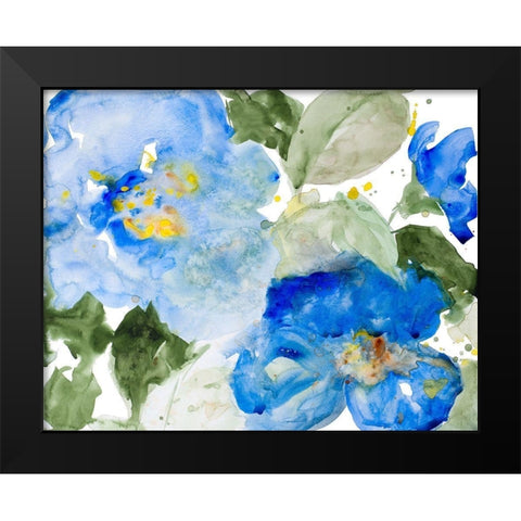 Flowers in the Rain I Black Modern Wood Framed Art Print by Loreth, Lanie