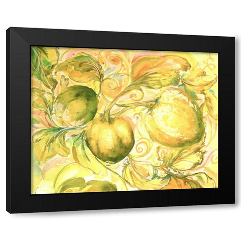Fall Garden III Black Modern Wood Framed Art Print with Double Matting by Diannart