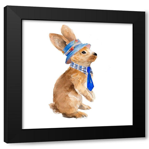 Trendy Meadow Buddy I (Tie) Black Modern Wood Framed Art Print with Double Matting by Loreth, Lanie