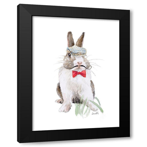 Modern Bunny III Black Modern Wood Framed Art Print with Double Matting by Loreth, Lanie