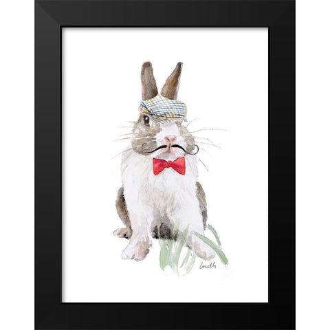 Modern Bunny III Black Modern Wood Framed Art Print by Loreth, Lanie