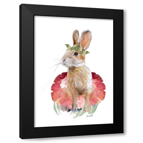 Ballet Bunny I Black Modern Wood Framed Art Print with Double Matting by Loreth, Lanie