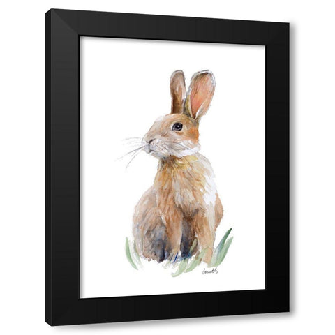 Sweet Bunny III Black Modern Wood Framed Art Print by Loreth, Lanie