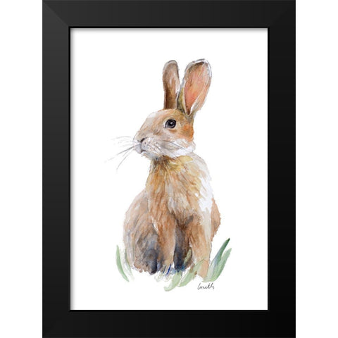 Sweet Bunny III Black Modern Wood Framed Art Print by Loreth, Lanie