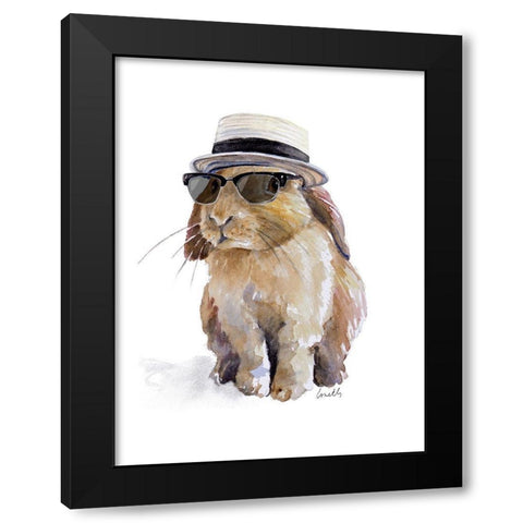 Modern Bunny IV Black Modern Wood Framed Art Print by Loreth, Lanie