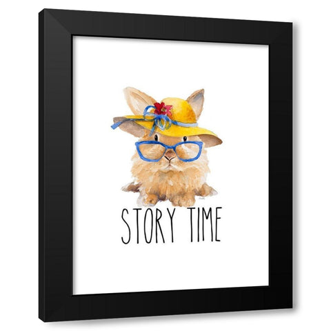 Inspired Trendy Bunnies II Black Modern Wood Framed Art Print by Loreth, Lanie