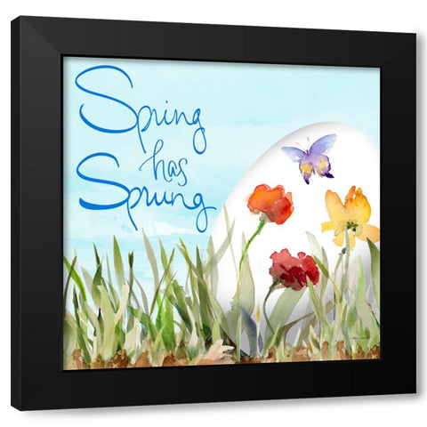 Spring Has Sprung Black Modern Wood Framed Art Print with Double Matting by Loreth, Lanie