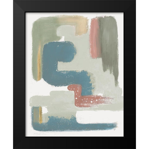 Maroon Bird Abstract Black Modern Wood Framed Art Print by Pinto, Patricia