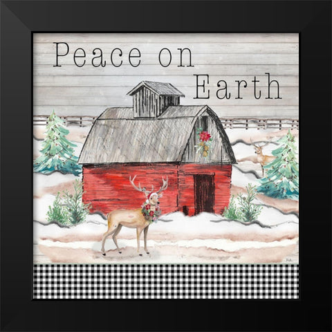 Believe in Holiday Magic II Black Modern Wood Framed Art Print by Pinto, Patricia