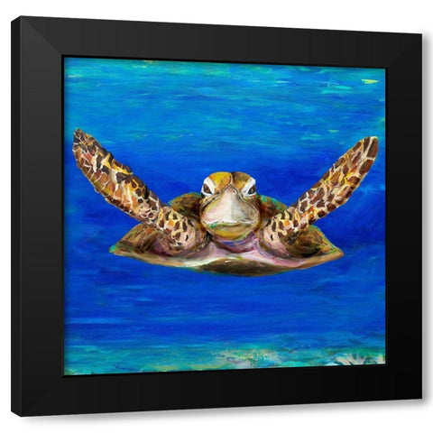 On The Swim Black Modern Wood Framed Art Print by DeRice, Julie
