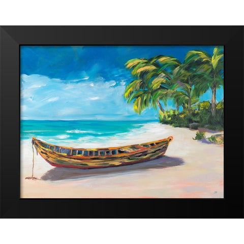 Lost Island I Black Modern Wood Framed Art Print by DeRice, Julie