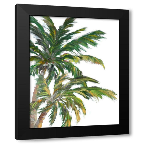 Tropical Trees on White I Black Modern Wood Framed Art Print by DeRice, Julie