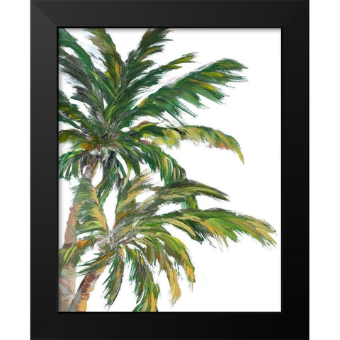 Tropical Trees on White I Black Modern Wood Framed Art Print by DeRice, Julie