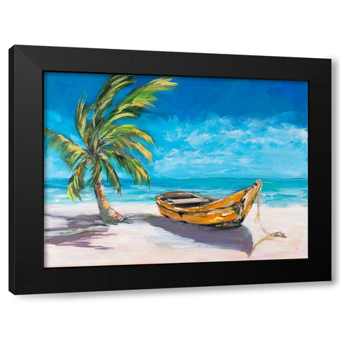 Lost Island II Black Modern Wood Framed Art Print by DeRice, Julie